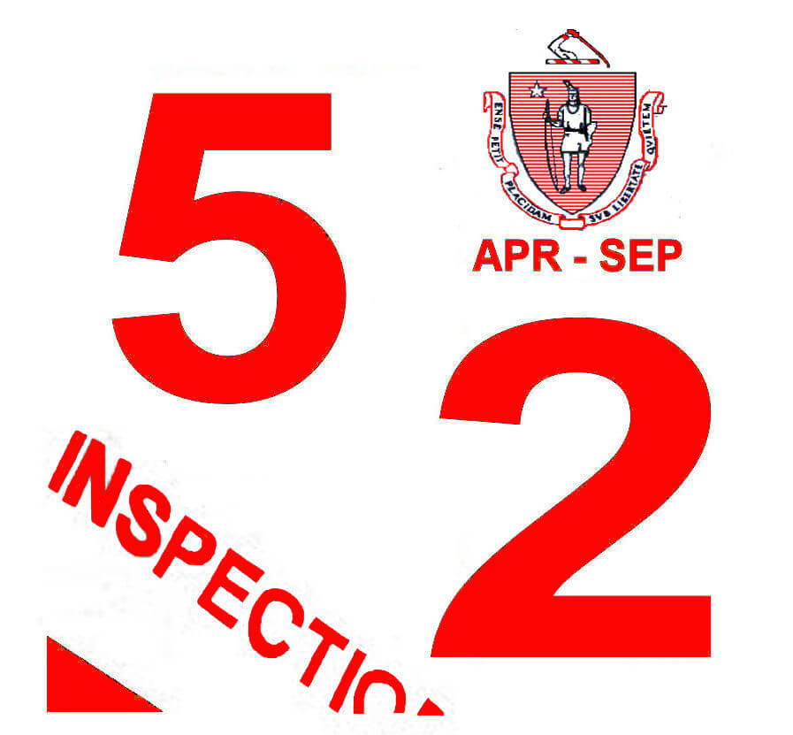 (image for) 1952 Massachusetts SPRING INSPECTION Sticker